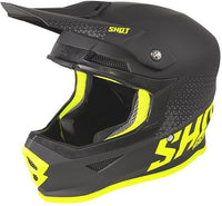 Casque cross SHOT Furious Raw Color Noir mat / Jaune fluo